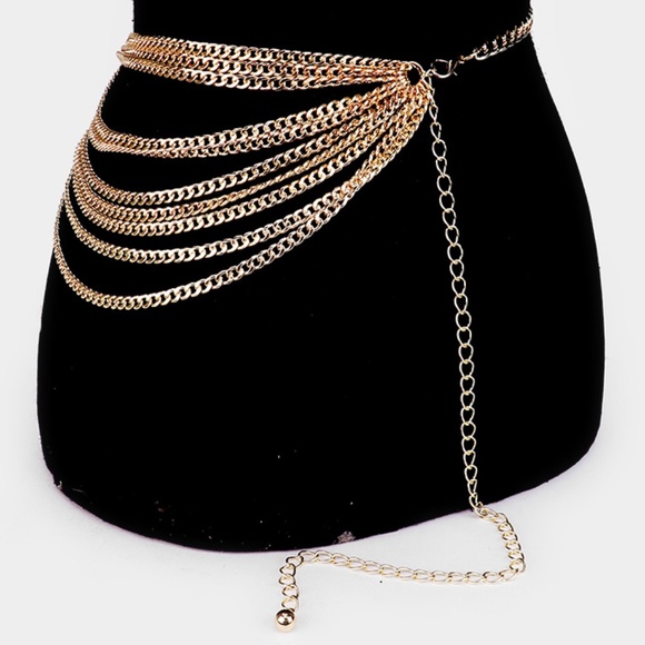Unique Layered Chain Belt 38" - Picture 2 of 2
